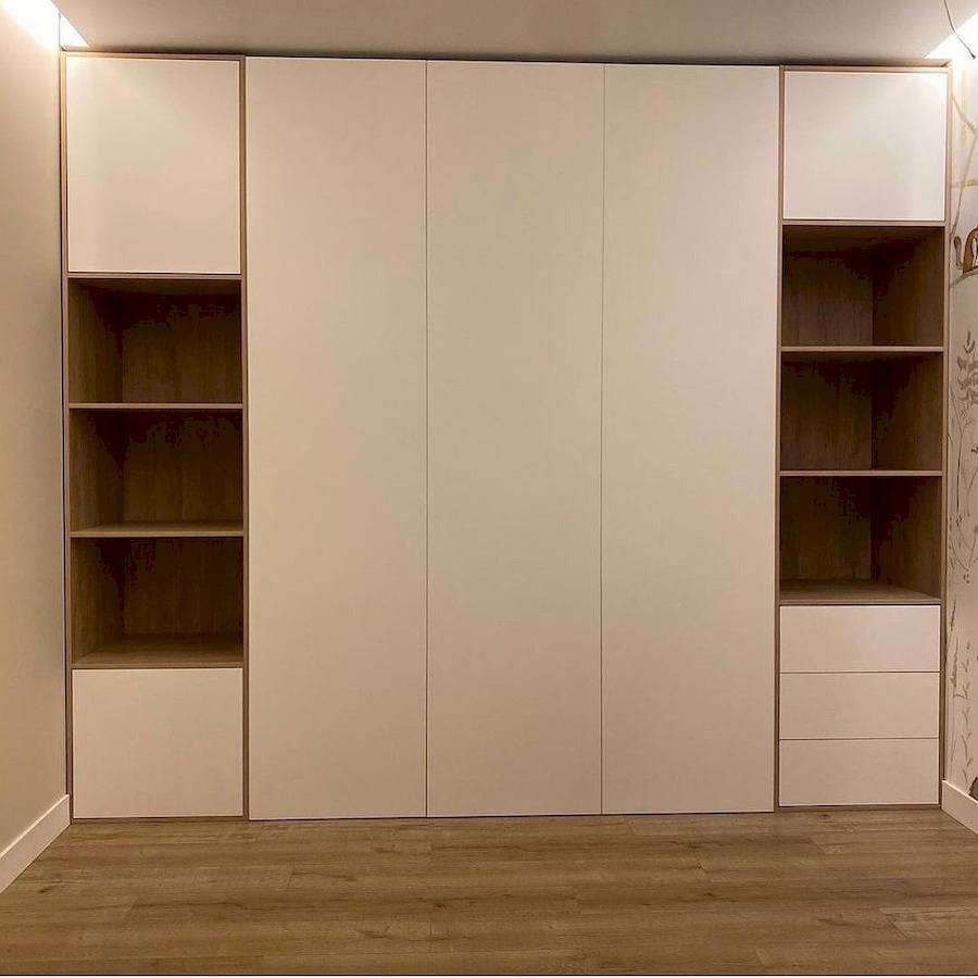 Встроенные шкафы-Встроенный шкаф в детскую на заказ «Модель 8»-фото1